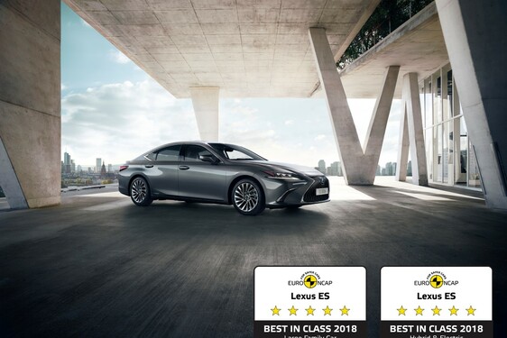NOVÝ LEXUS ES JE NEJBEZPEČNĚJŠÍM VELKÝM RODINNÝM A HYBRIDNÍM VOZEM V EVROPĚ