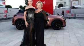 Amy Jackson and Alberta Ferretti 