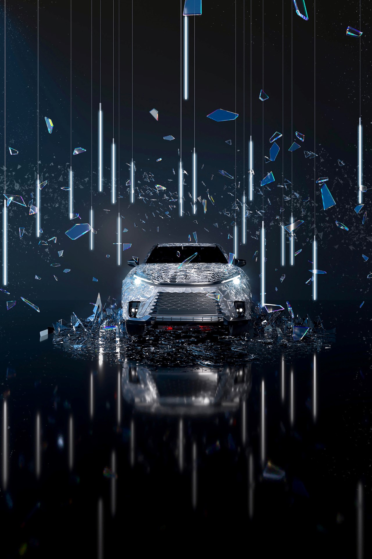 LEXUS LBX Z NADWOZIEM Z CIĘTEGO SZKŁA. ZWYCIĘSKI PROJEKT W LEXUS ART CAR