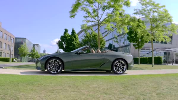 2021 Lexus LC500 Convertible B-Roll Auto Dynamic