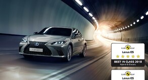 NOWY LEXUS ES OTRZYMAŁ DWIE NAGRODY BEST IN CLASS PRZYZNANE PRZEZ EURO NCAP