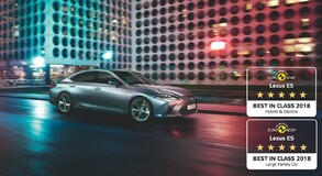 NOWY LEXUS ES OTRZYMAŁ DWIE NAGRODY BEST IN CLASS PRZYZNANE PRZEZ EURO NCAP