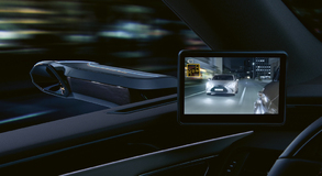 Digital Side-View Monitor on Lexus ES 300h luxury hybrid sedan
