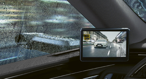Digital Side-View Monitor on Lexus ES 300h luxury hybrid sedan