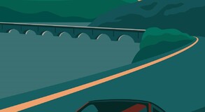 LEXUS LC CONVERTIBLE RETRO TRAVEL POSTER