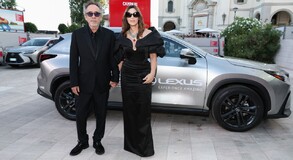 Tim Burton and Monica Bellucci 
