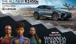 NOVÝ LEXUS RZ 450e ZÁŘÍ VE FILMU BLACK PANTHER: WAKANDA FOREVER