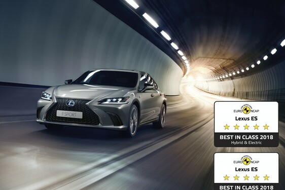 NOVÝ LEXUS ES JE NEJBEZPEČNĚJŠÍM VELKÝM RODINNÝM A HYBRIDNÍM VOZEM V EVROPĚ