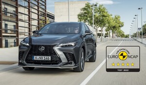 NOVÝ LEXUS NX ZÍSKAL 5 HVIEZDIČIEK V BEZPEČNOSTNÝCH TESTOCH EURO NCAP 