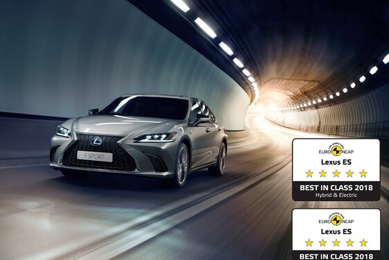 NOWY LEXUS ES OTRZYMAŁ DWIE NAGRODY BEST IN CLASS PRZYZNANE PRZEZ EURO NCAP