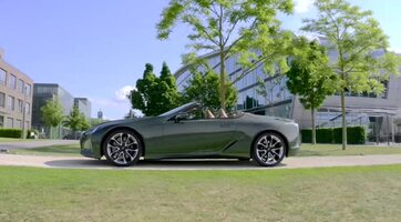 2021 Lexus LC500 Convertible B-Roll Auto Dynamic