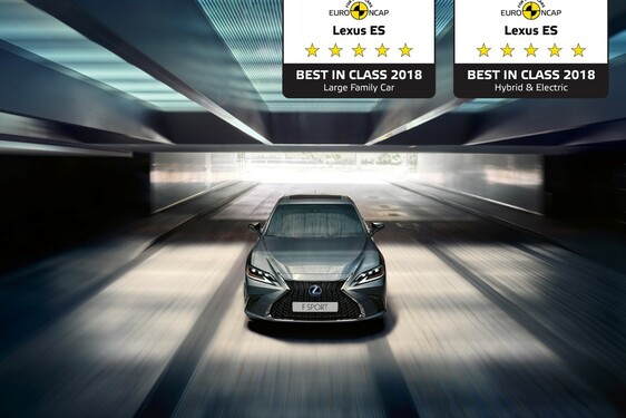 NOWY LEXUS ES OTRZYMAŁ DWIE NAGRODY BEST IN CLASS PRZYZNANE PRZEZ EURO NCAP
