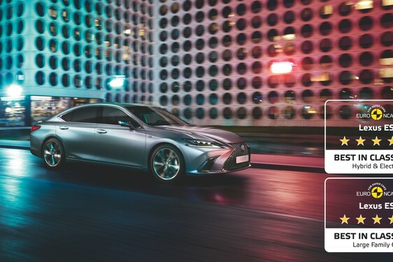 NOWY LEXUS ES OTRZYMAŁ DWIE NAGRODY BEST IN CLASS PRZYZNANE PRZEZ EURO NCAP
