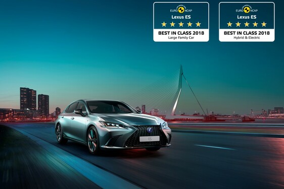 NOWY LEXUS ES OTRZYMAŁ DWIE NAGRODY BEST IN CLASS PRZYZNANE PRZEZ EURO NCAP