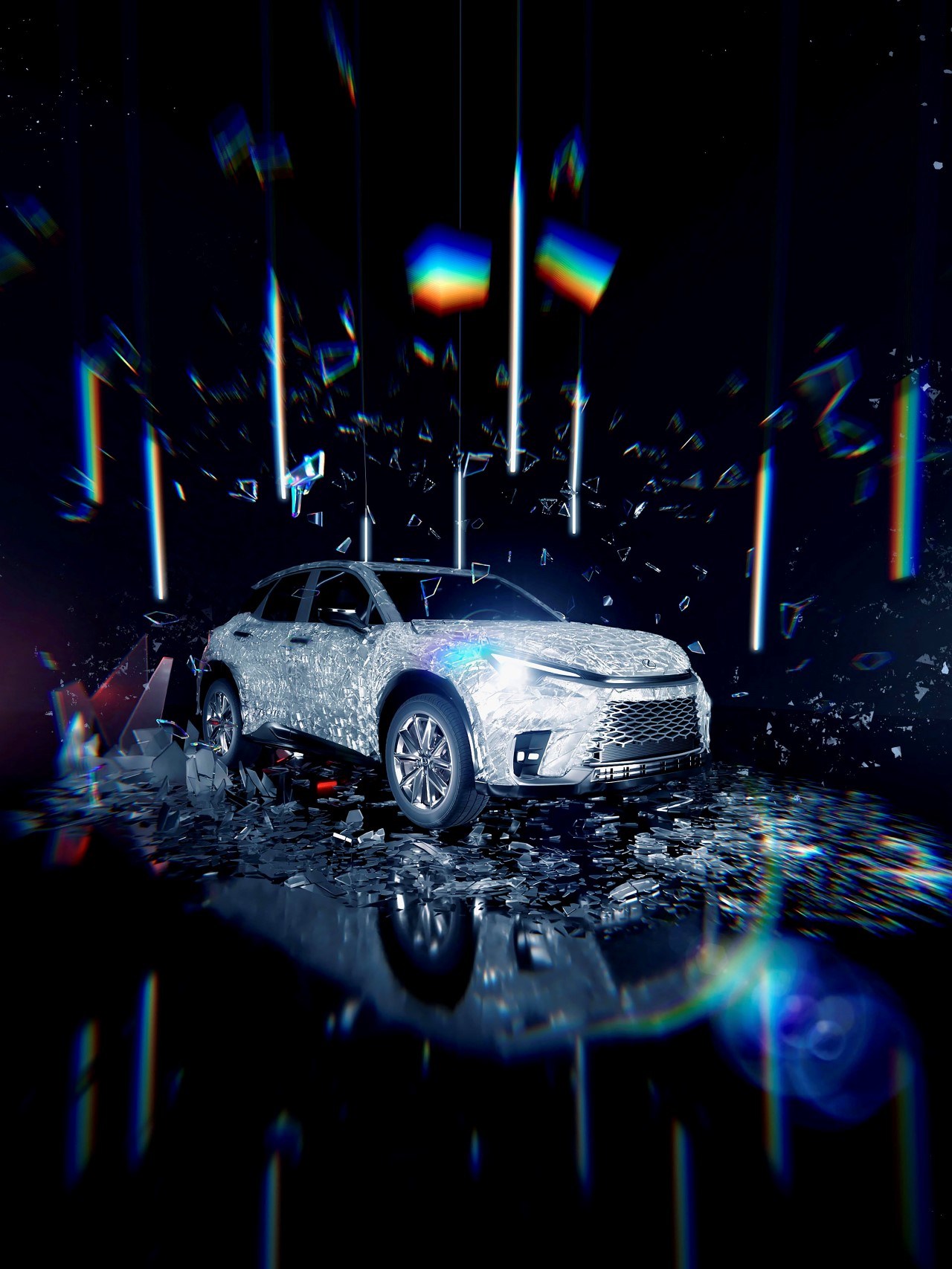 LEXUS LBX Z NADWOZIEM Z CIĘTEGO SZKŁA. ZWYCIĘSKI PROJEKT W LEXUS ART CAR