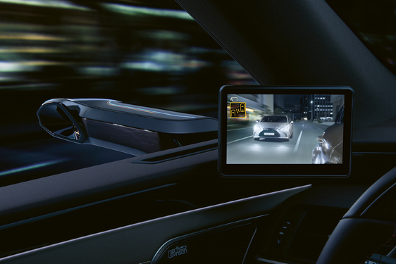 Digital Side-View Monitor on Lexus ES 300h luxury hybrid sedan