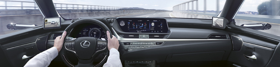 Digital Side-View Monitor on Lexus ES 300h luxury hybrid sedan